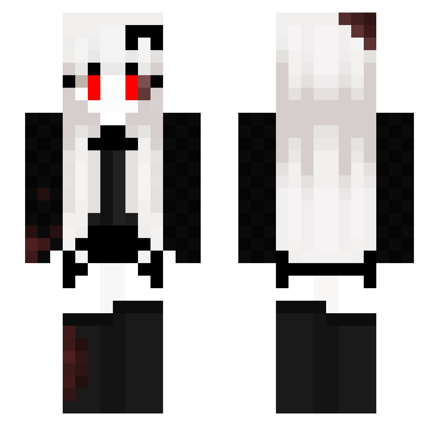 xiaobai_001 Minecraft skin, front and back view