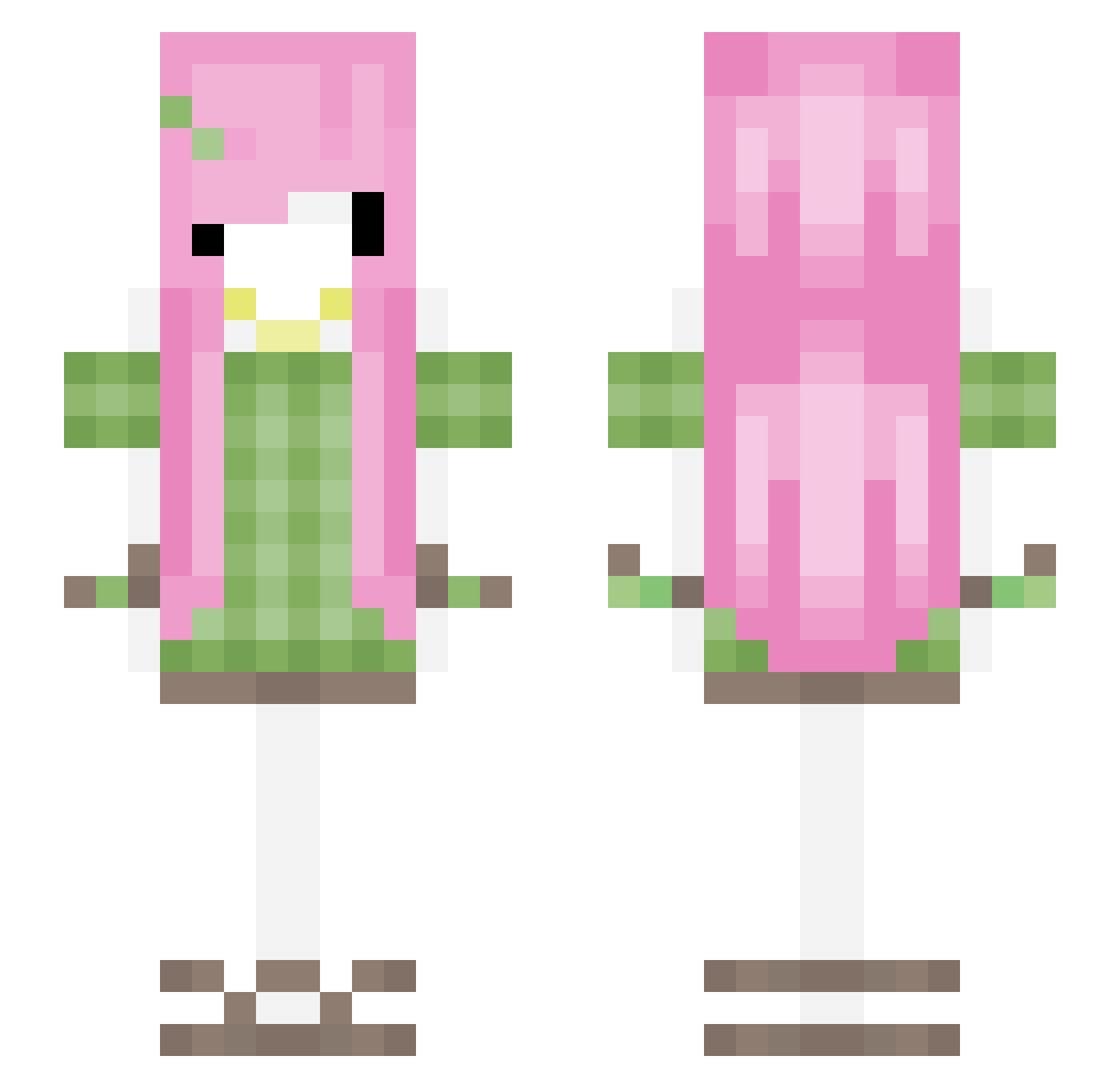 Marcii_6 Minecraft skin, front and back view