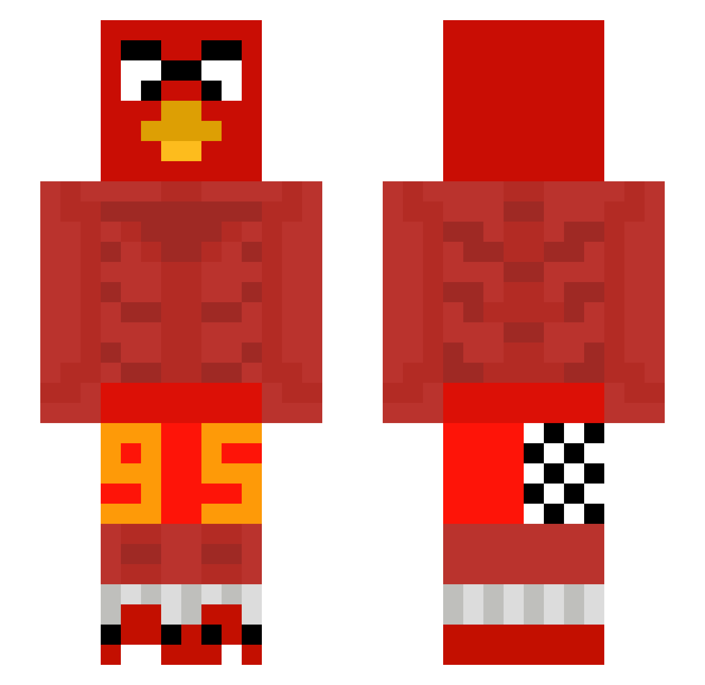 BunMaster1 Minecraft skin, front and back view