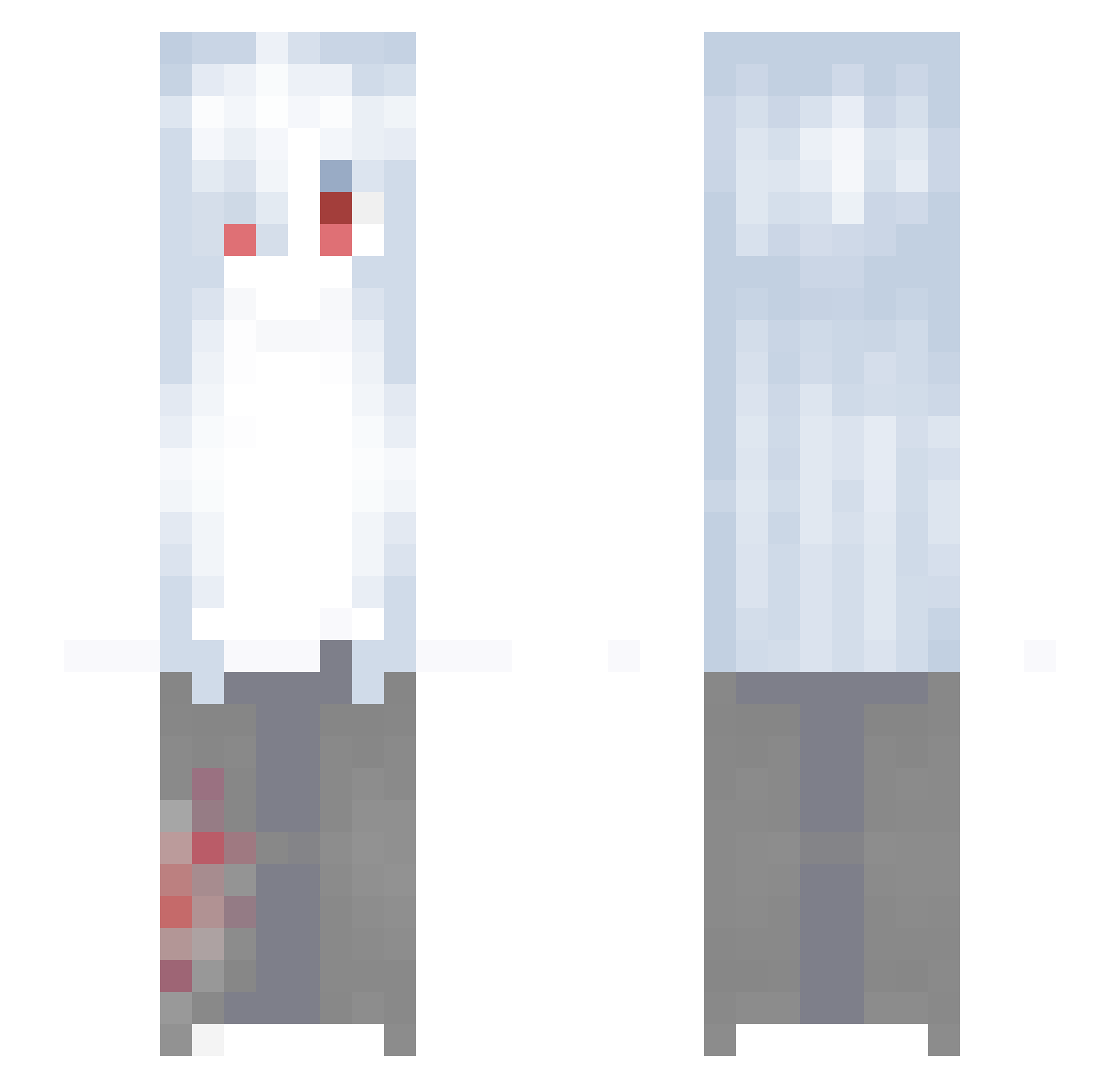 kalynasama Minecraft skin, front and back view