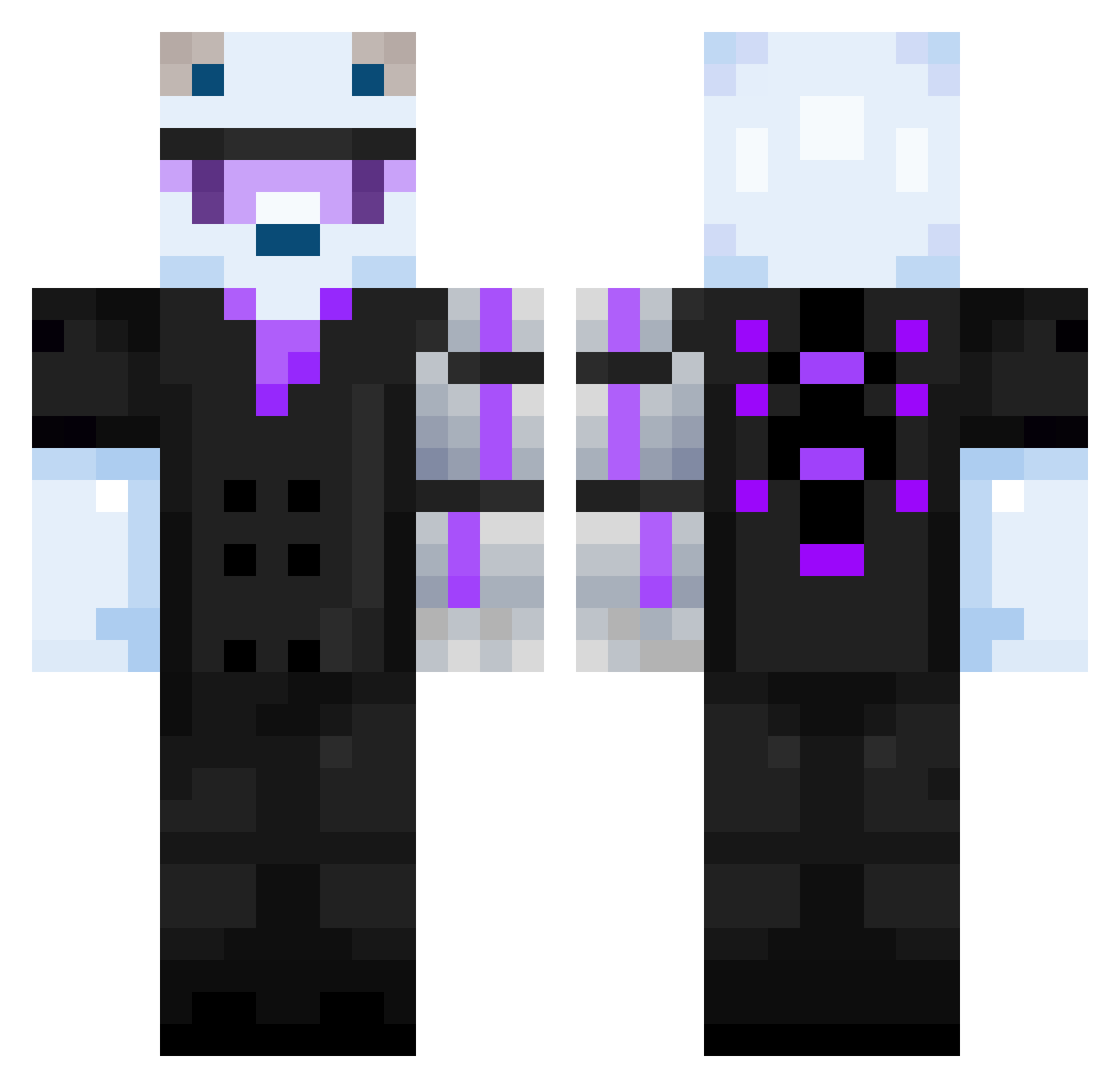 EvoJ14 Minecraft skin, front and back view