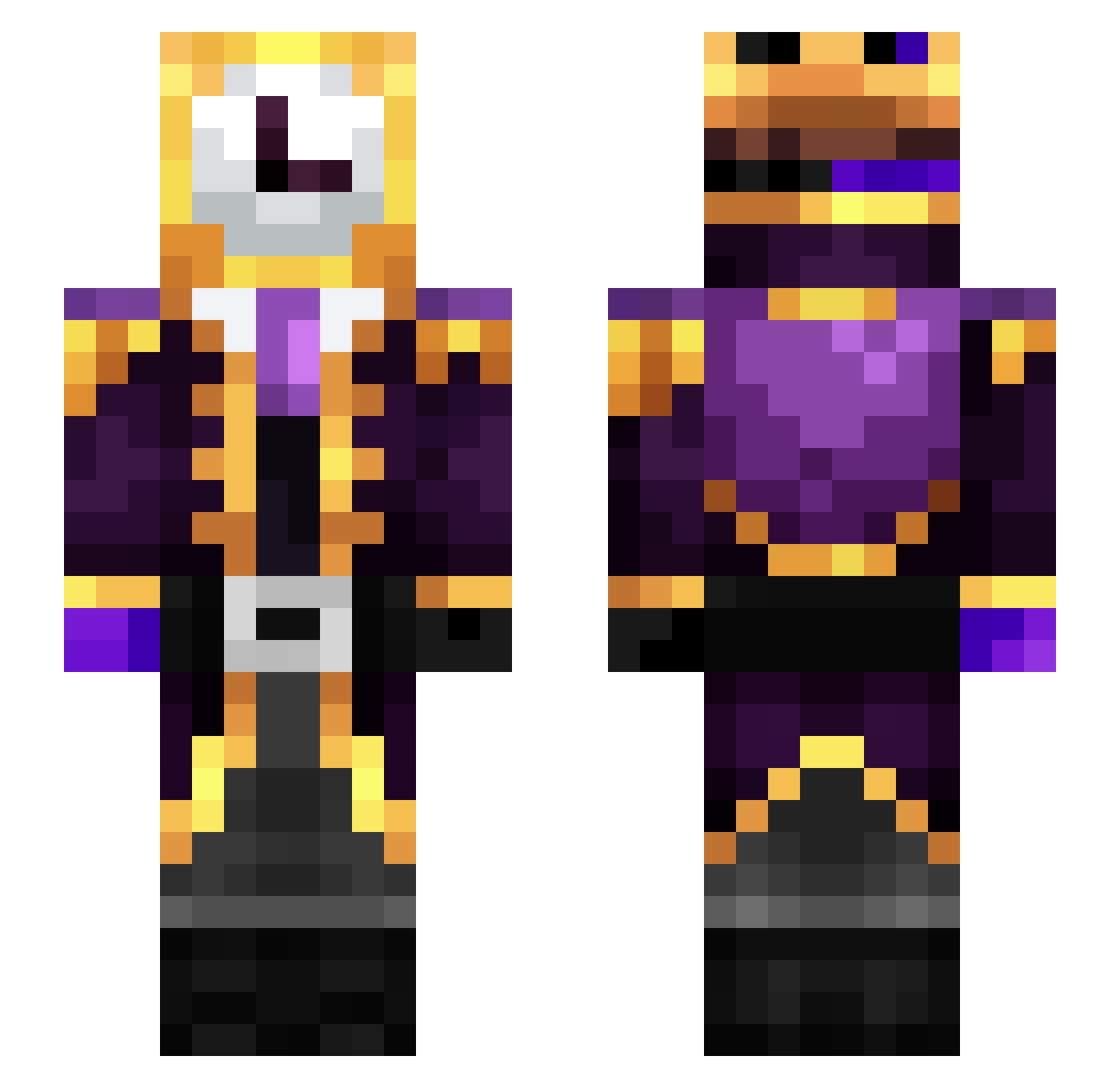 SHIBUKI_MYGIRL Minecraft skin, front and back view