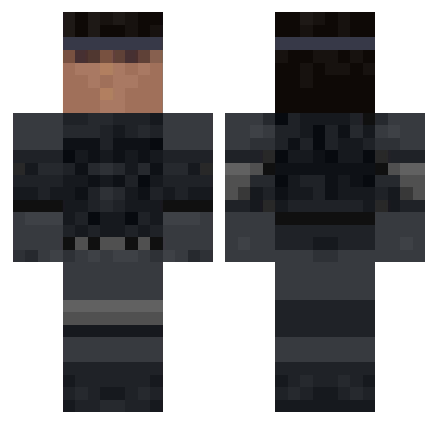 swagsouljah Minecraft skin, front and back view