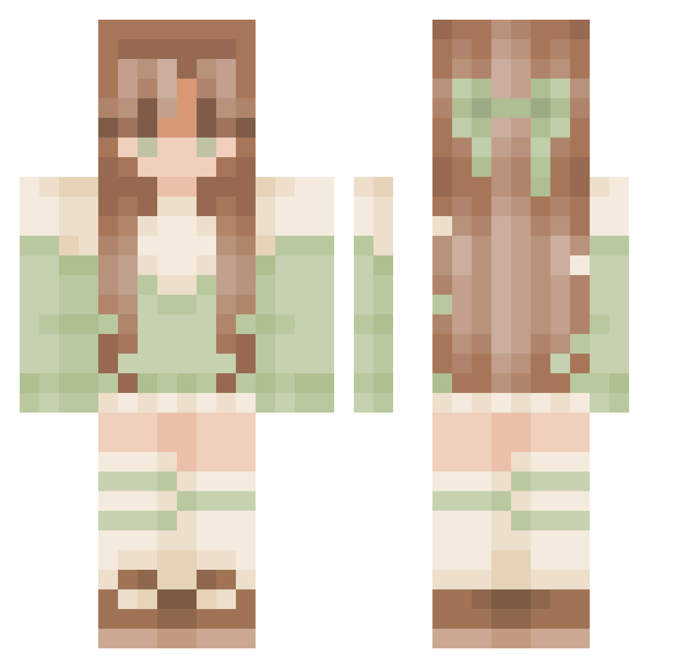 omfrk Minecraft skin, front and back view