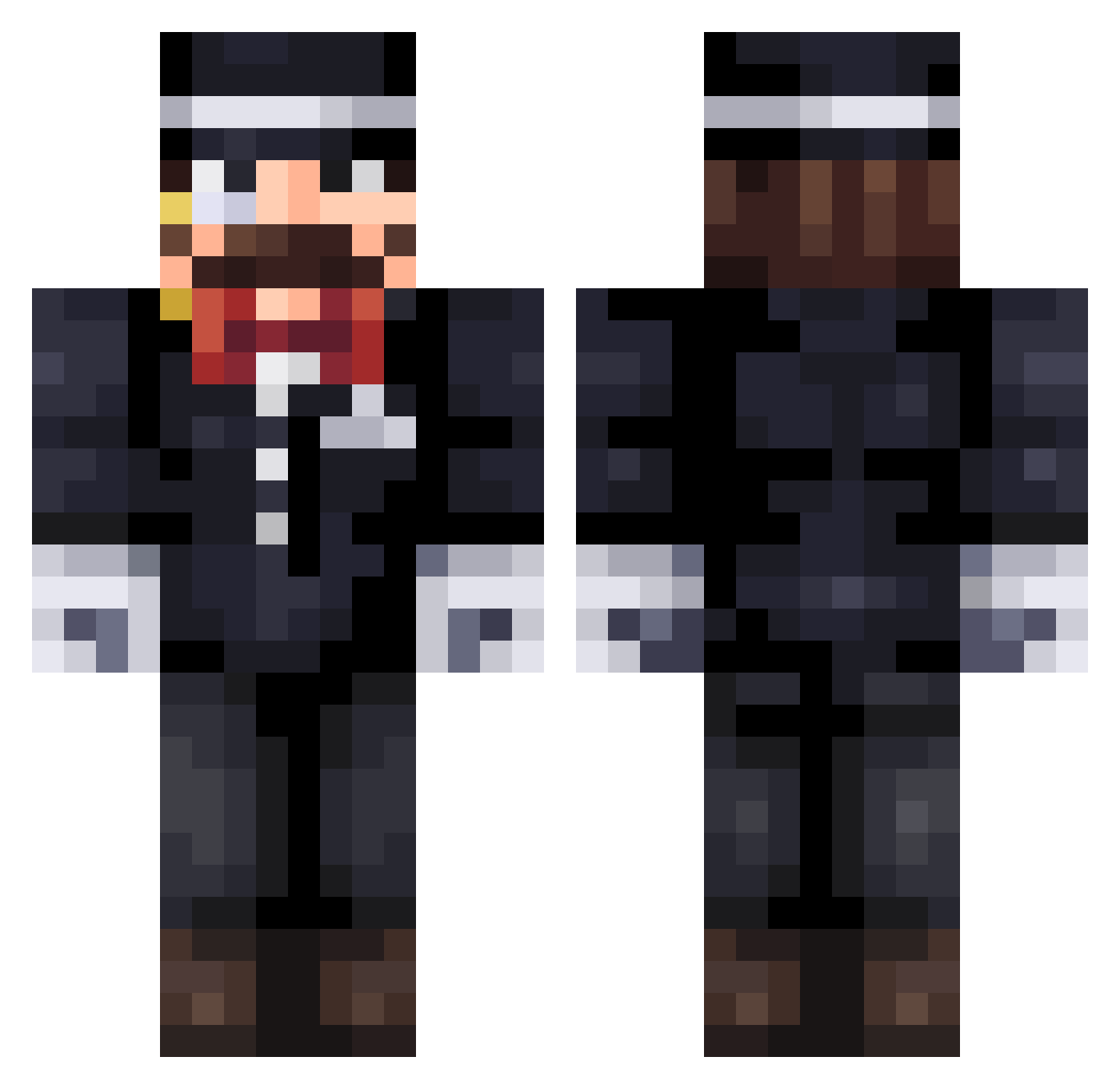 tymcoy Minecraft skin, front and back view