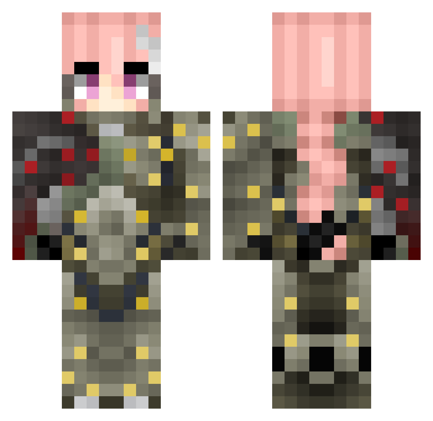Gestroyerg Minecraft skin, front and back view
