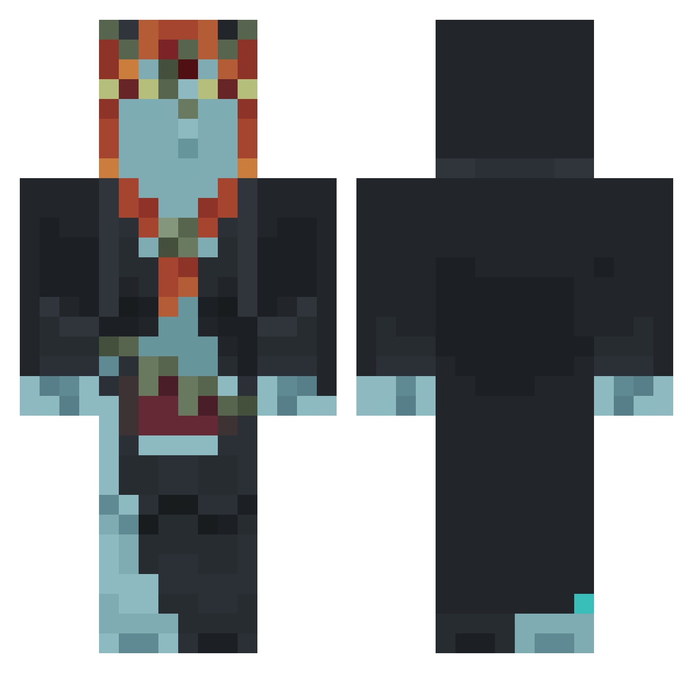 LadyLimbo Minecraft skin, front and back view