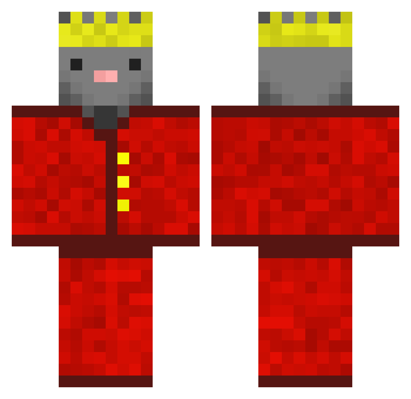Rat0003 Minecraft skin, front and back view