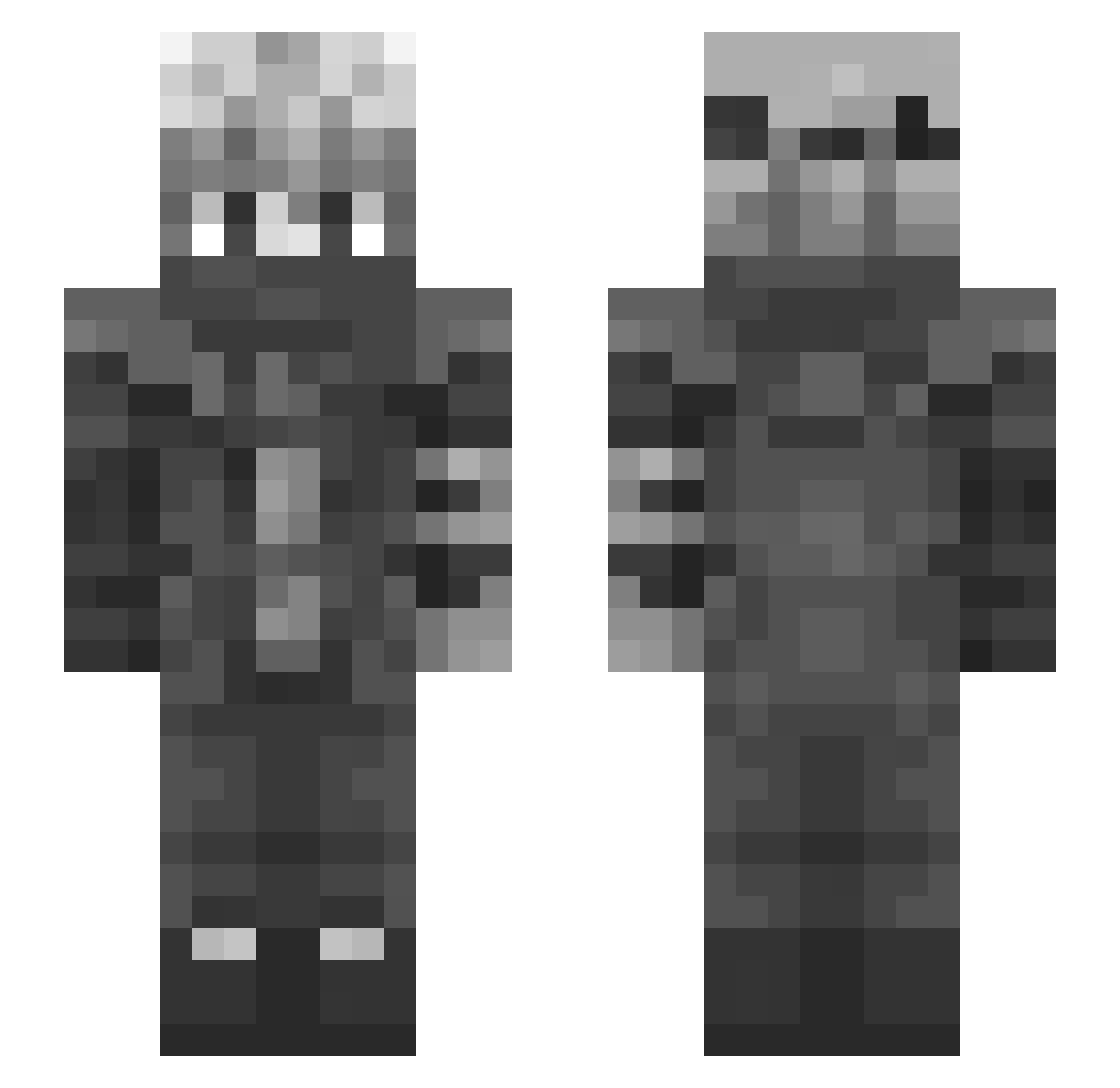 ThisTraveler Minecraft skin, front and back view