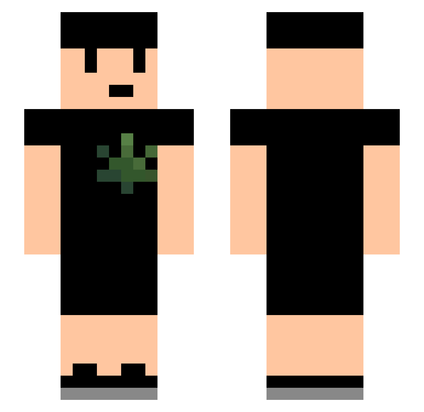 Danielosxd Minecraft skin, front and back view