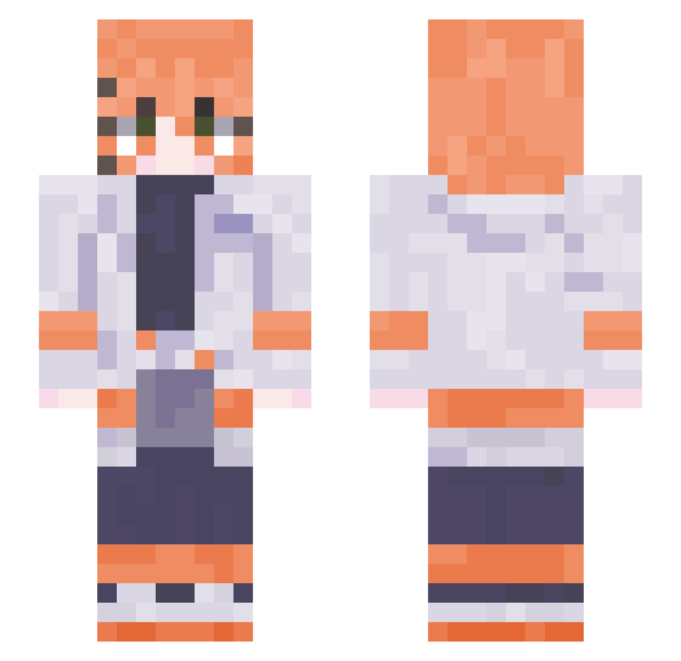 ling_hh Minecraft skin, front and back view