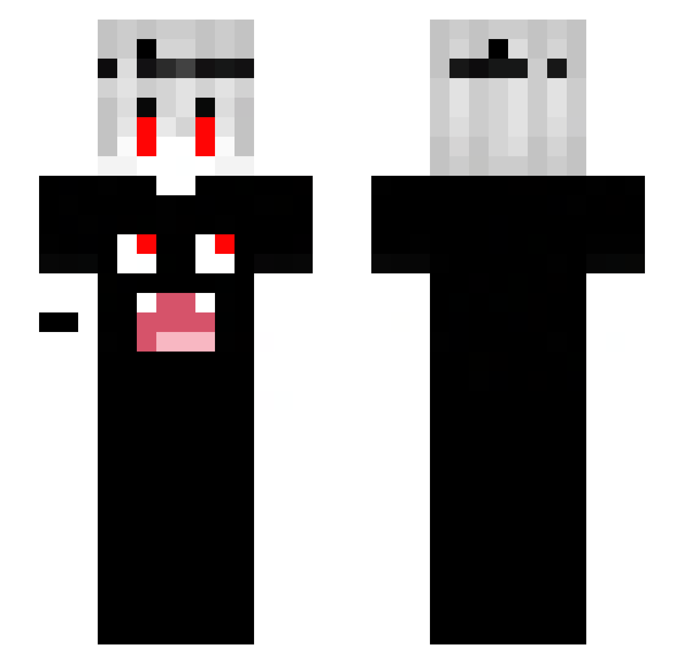 tensaiw Minecraft skin, front and back view