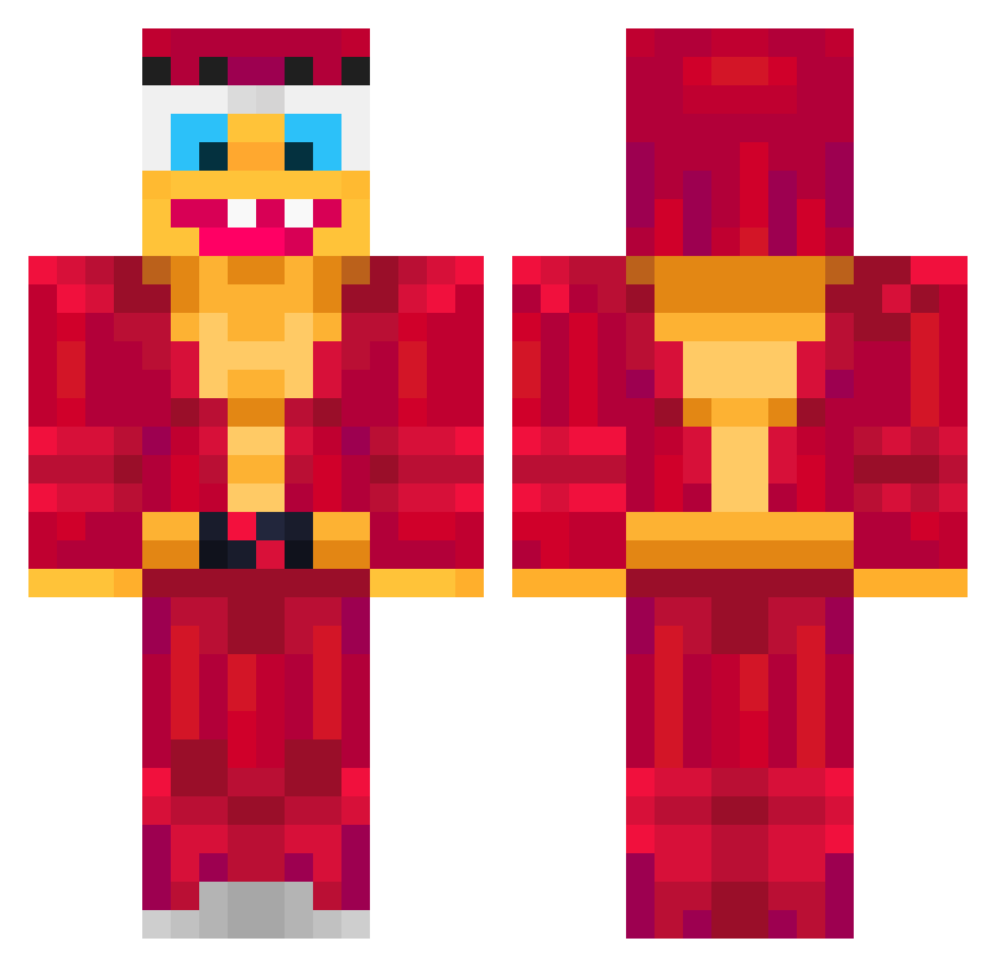 liamhellyeah Minecraft skin, front and back view