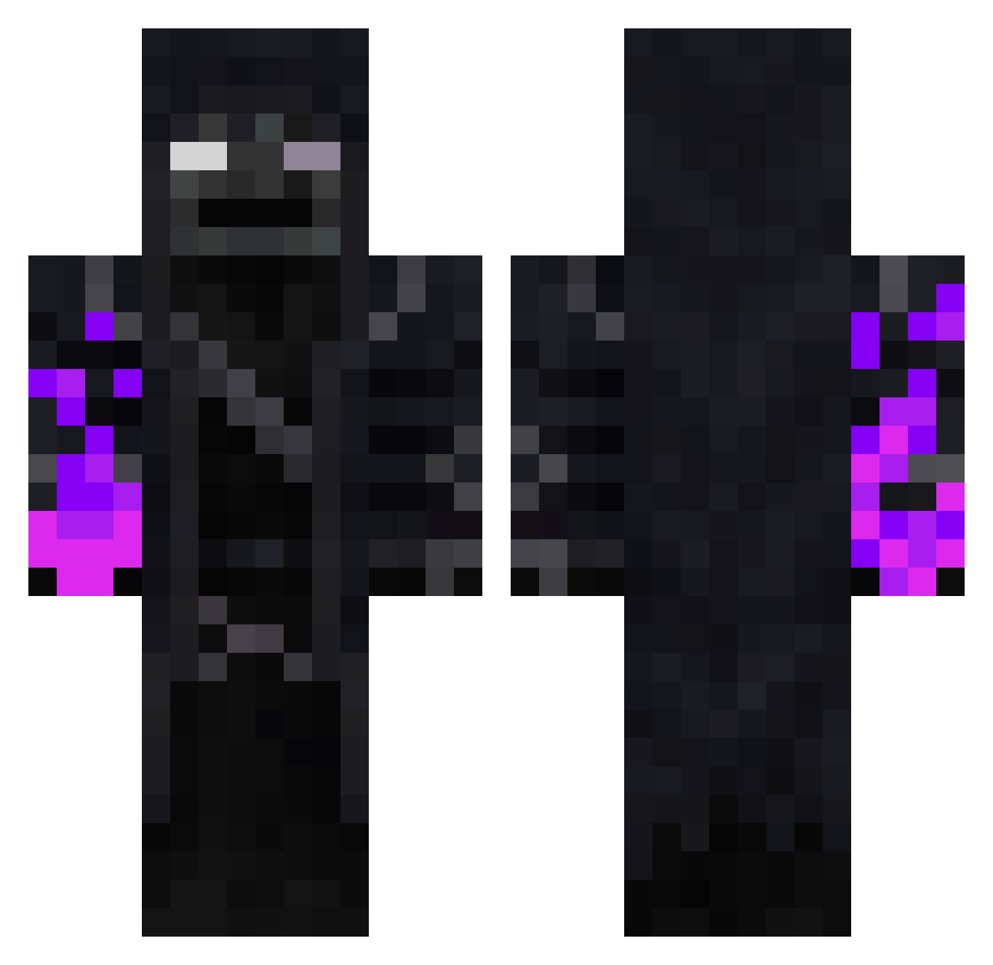 RoofWalker420 Minecraft skin, front and back view
