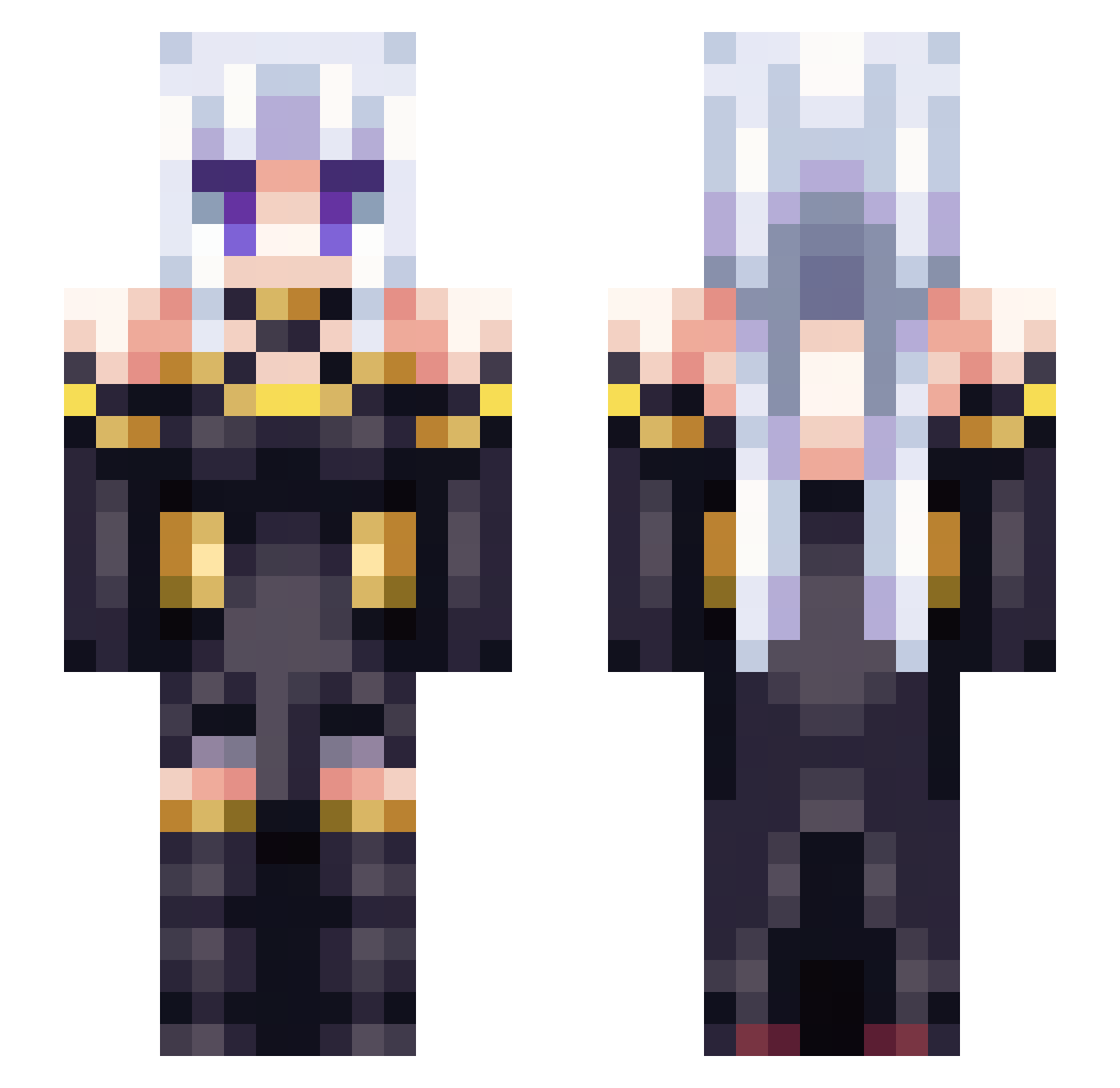 DuhGibs Minecraft skin, front and back view