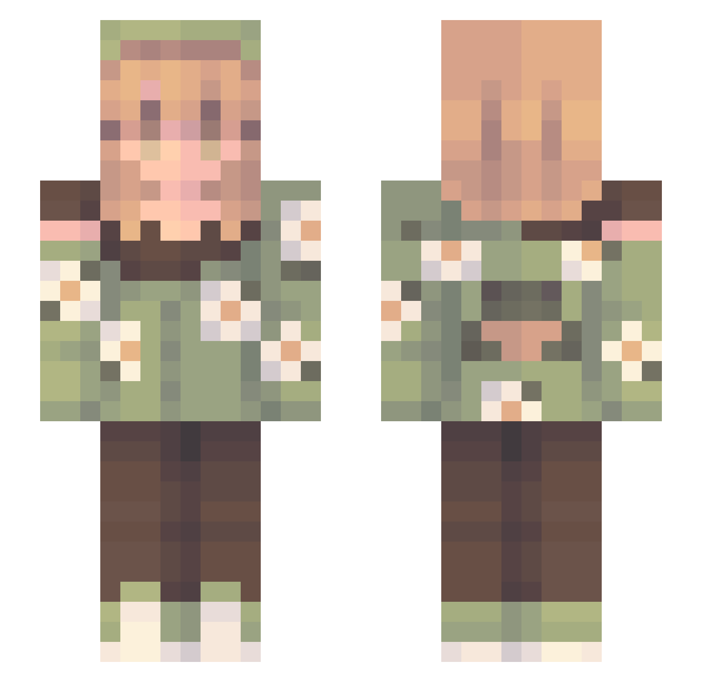 Lyri_06 Minecraft skin, front and back view
