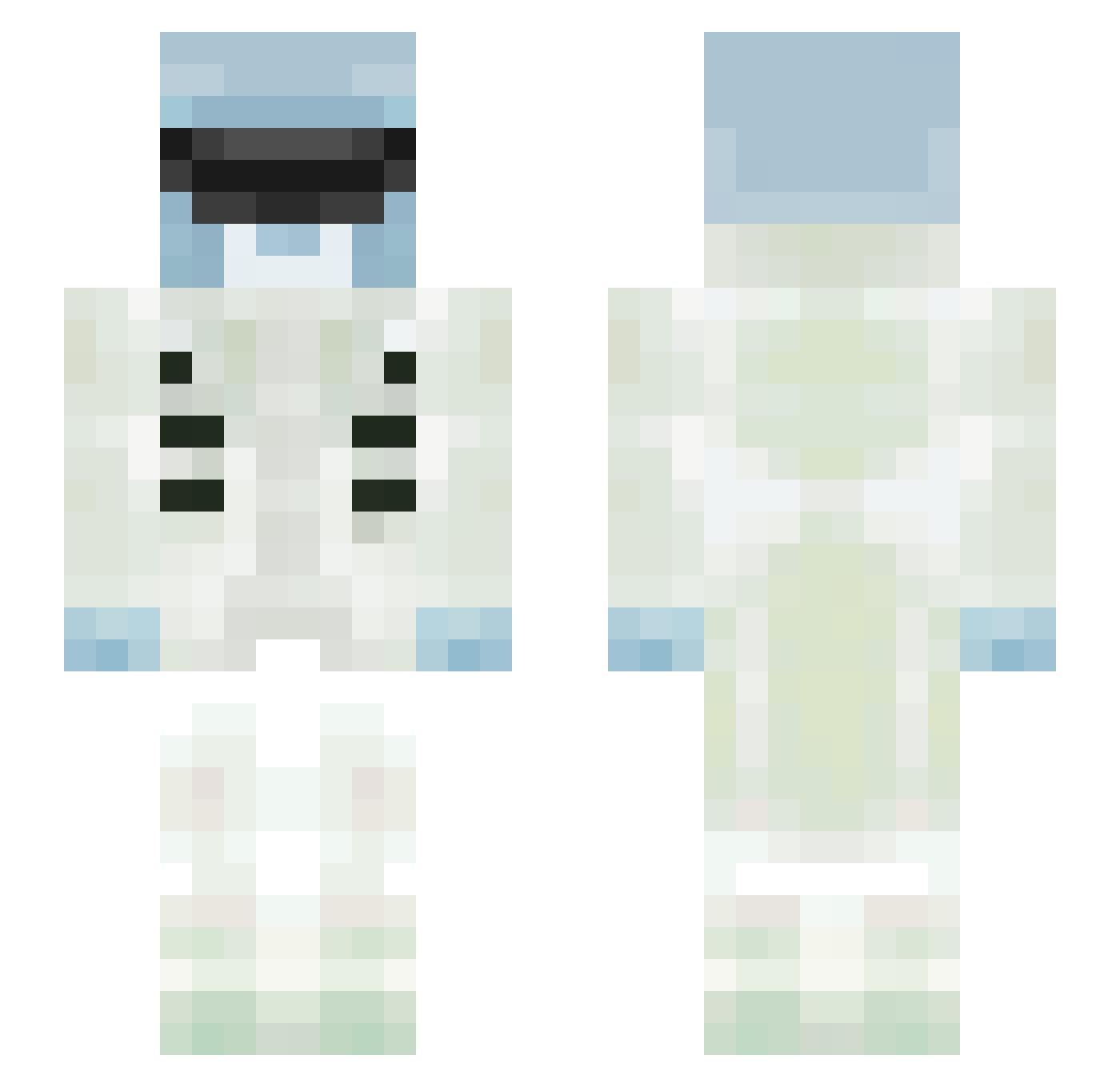 Hej5332 Minecraft skin, front and back view