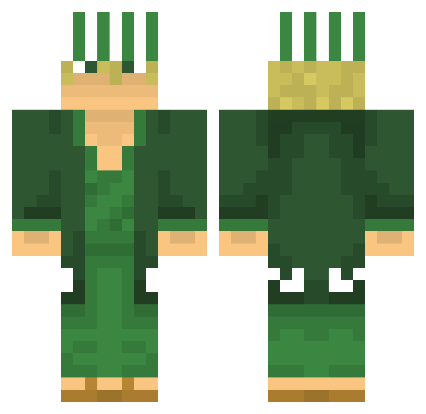 Bloodguilt Minecraft skin, front and back view