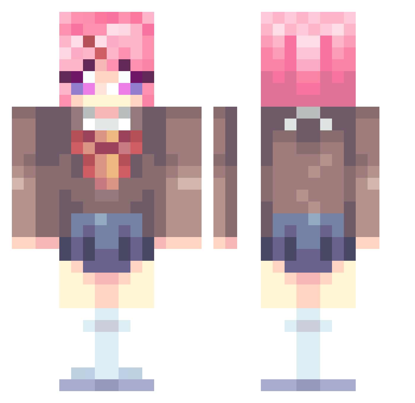 autisticchild1 Minecraft skin, front and back view