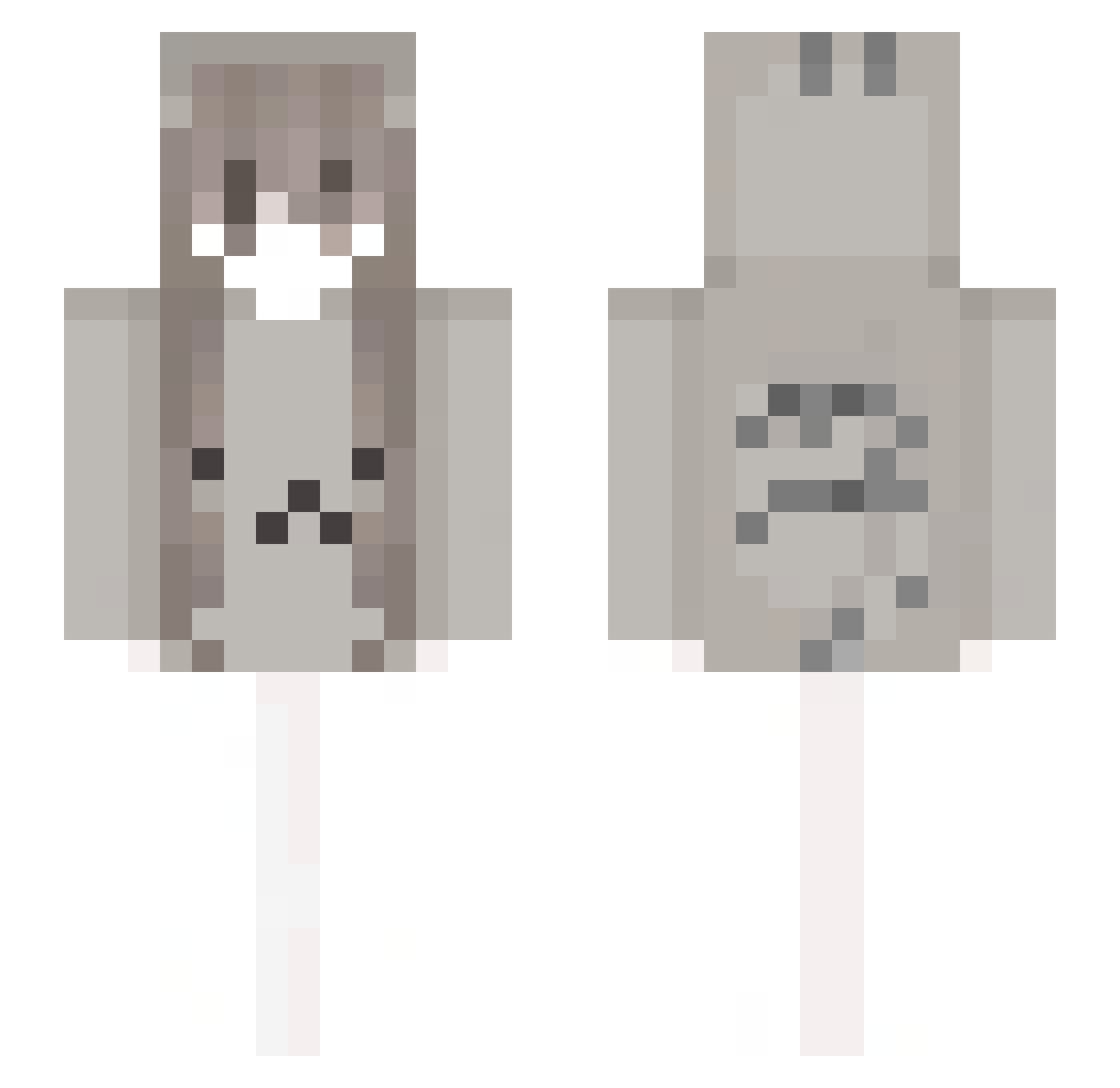 swlista Minecraft skin, front and back view