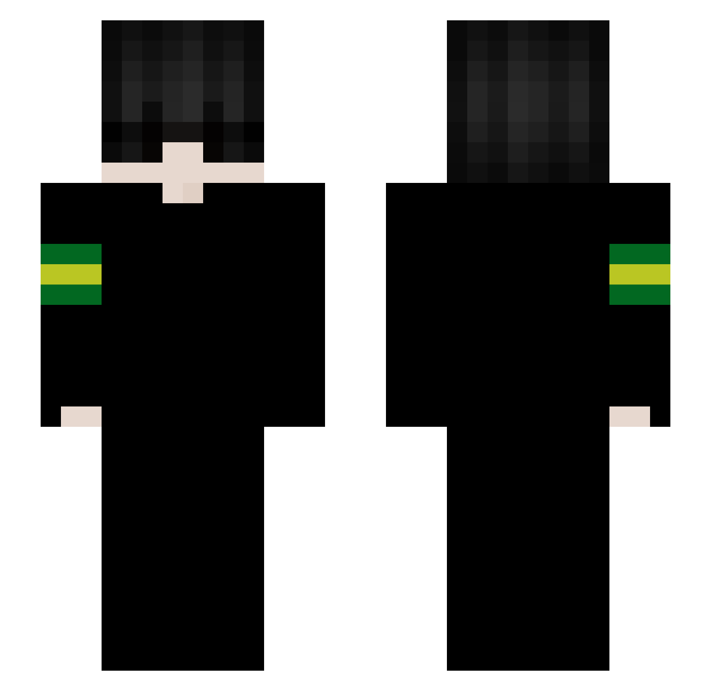 Ivaamms Minecraft skin, front and back view