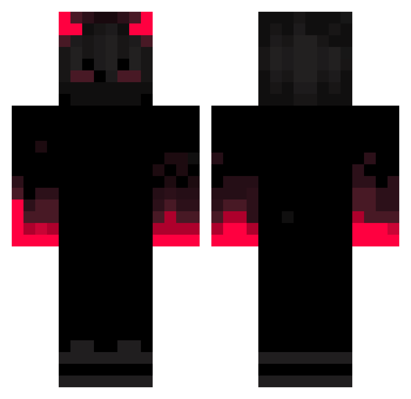 YoChico_ Minecraft skin, front and back view