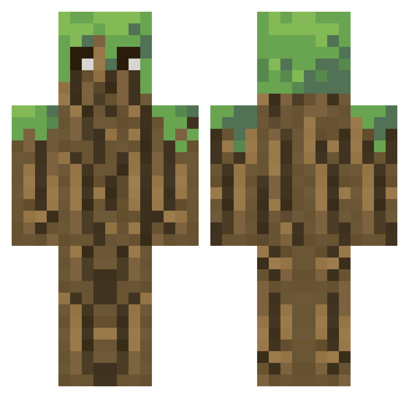 MidKnightWizard Minecraft skin, front and back view