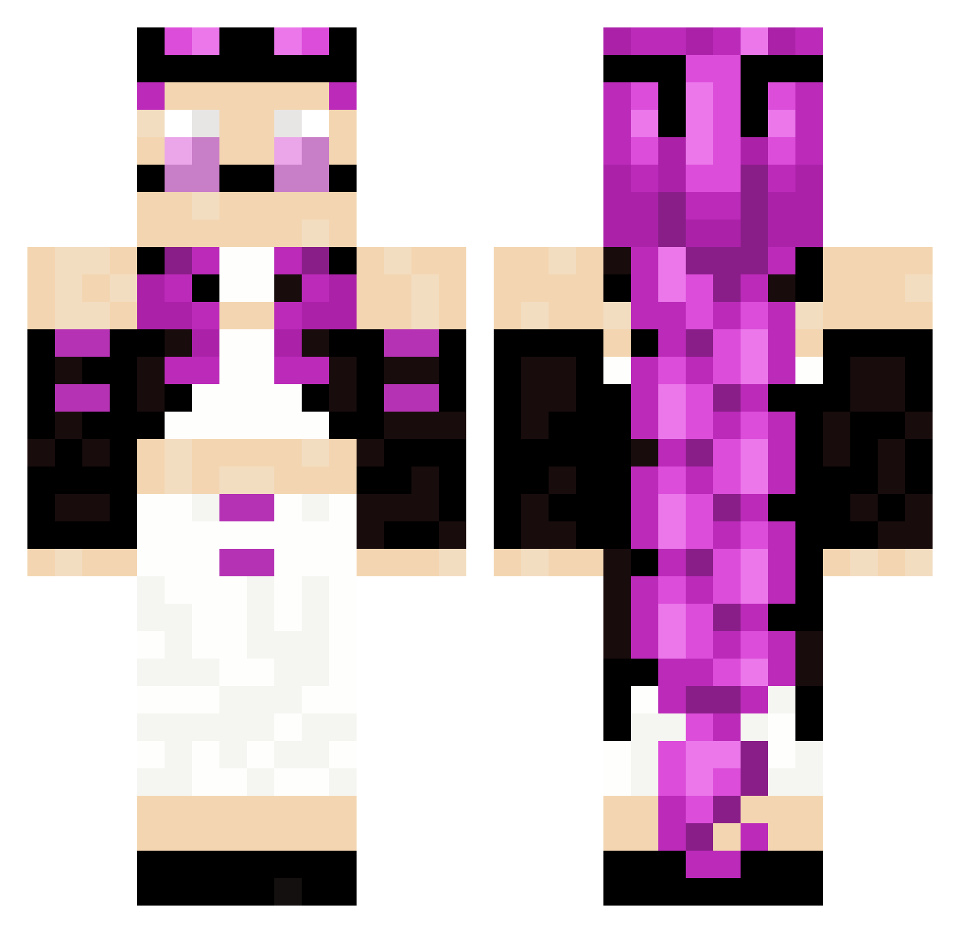 Swiftbell Minecraft skin, front and back view
