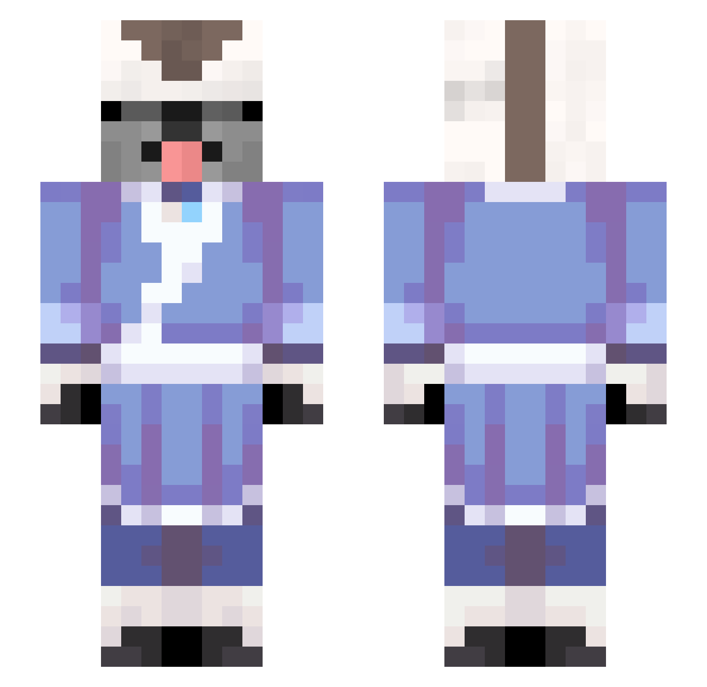 akaOttoman Minecraft skin, front and back view