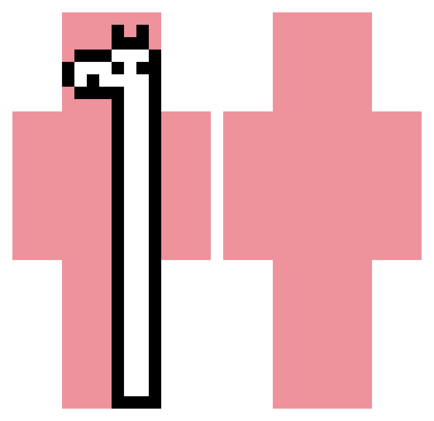 cutieizzy7 Minecraft skin, front and back view