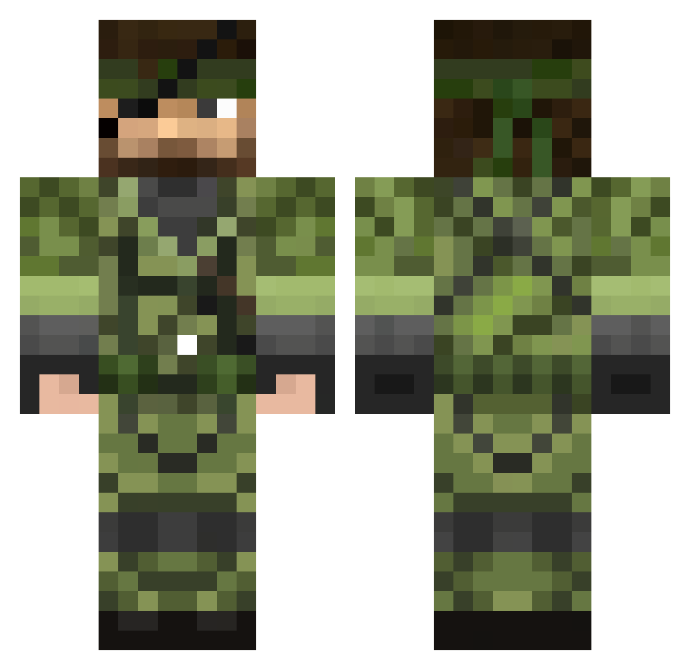 CARMO_SUS Minecraft skin, front and back view