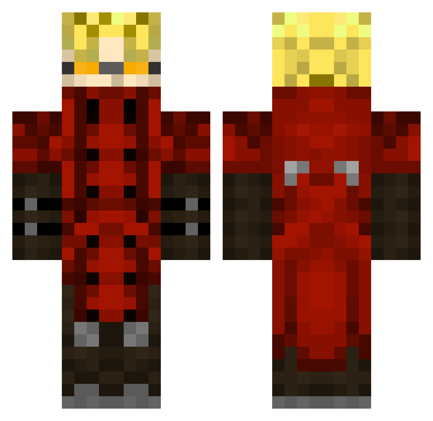 Sengii Minecraft skin, front and back view