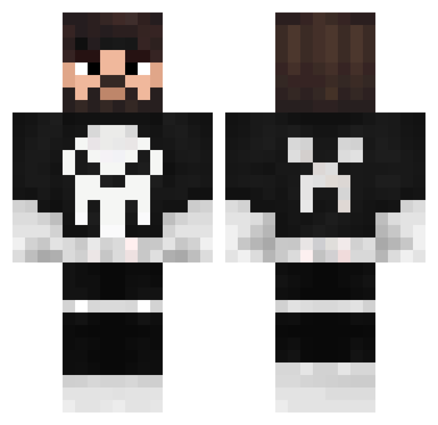 MrKnightt Minecraft skin, front and back view