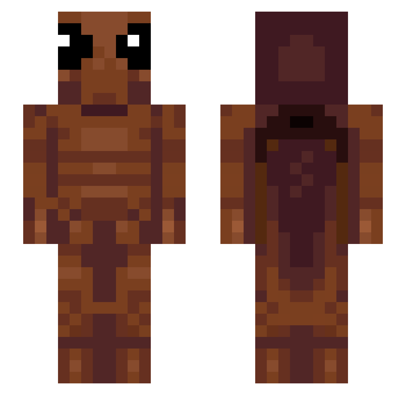 Koga_next Minecraft skin, front and back view