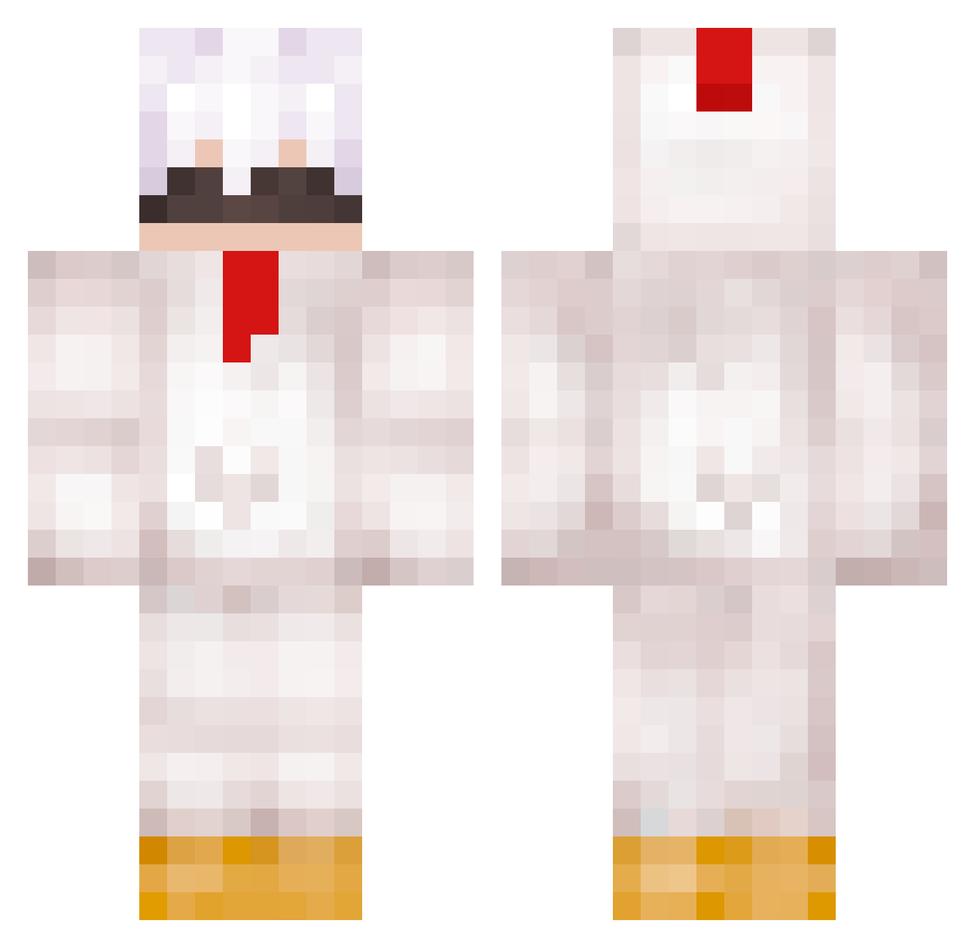 glamorika Minecraft skin, front and back view