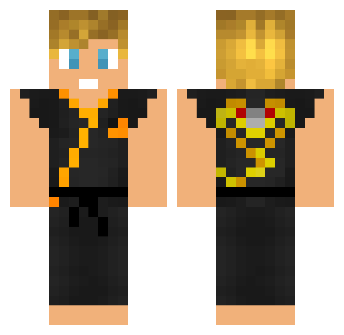armonnn Minecraft skin, front and back view
