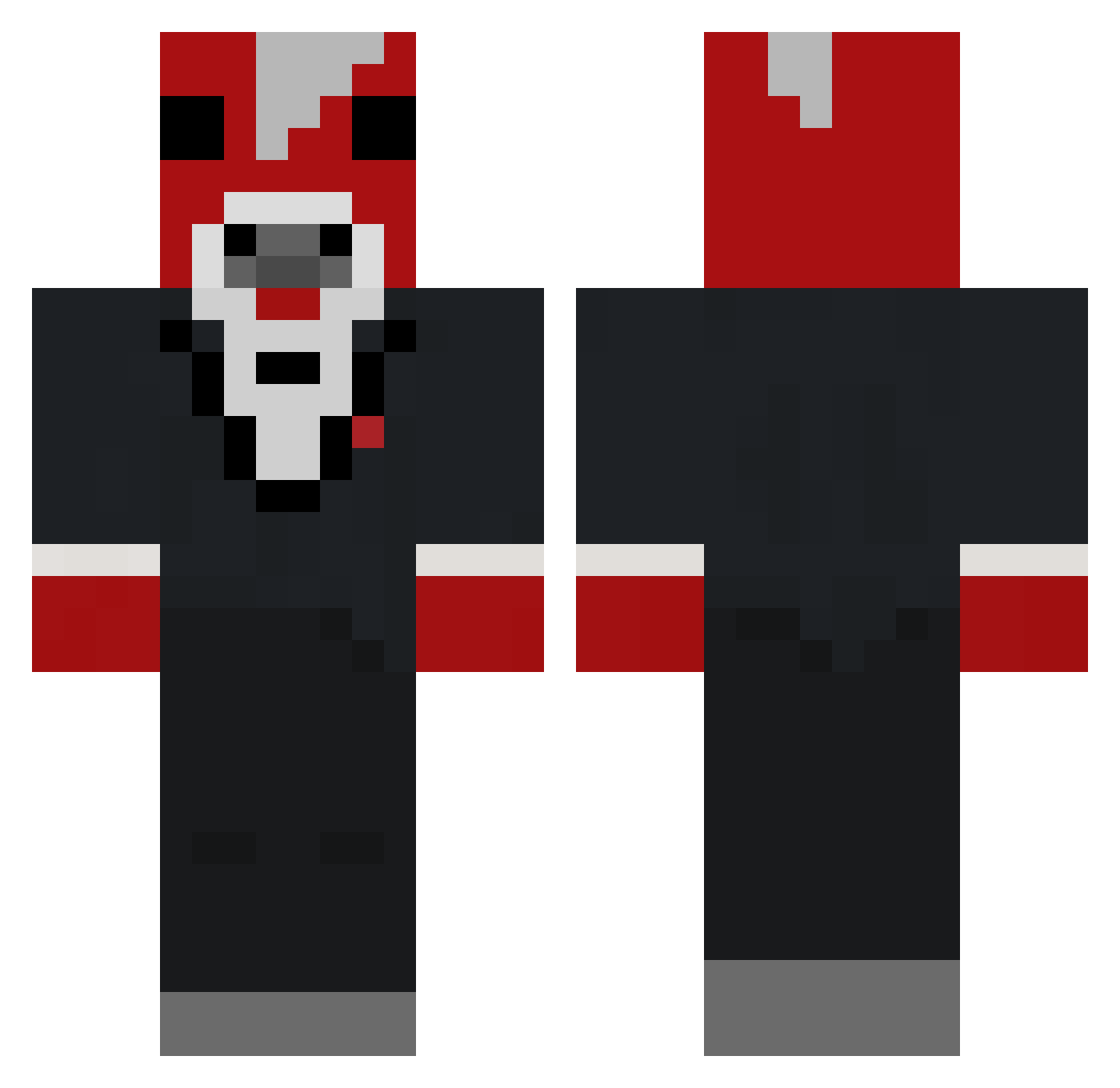 Teaju Minecraft skin, front and back view