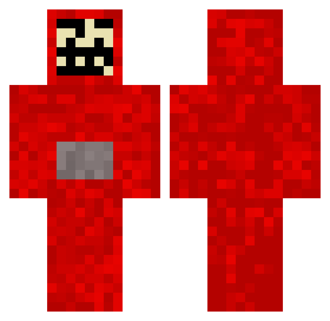 24I7 Minecraft skin, front and back view