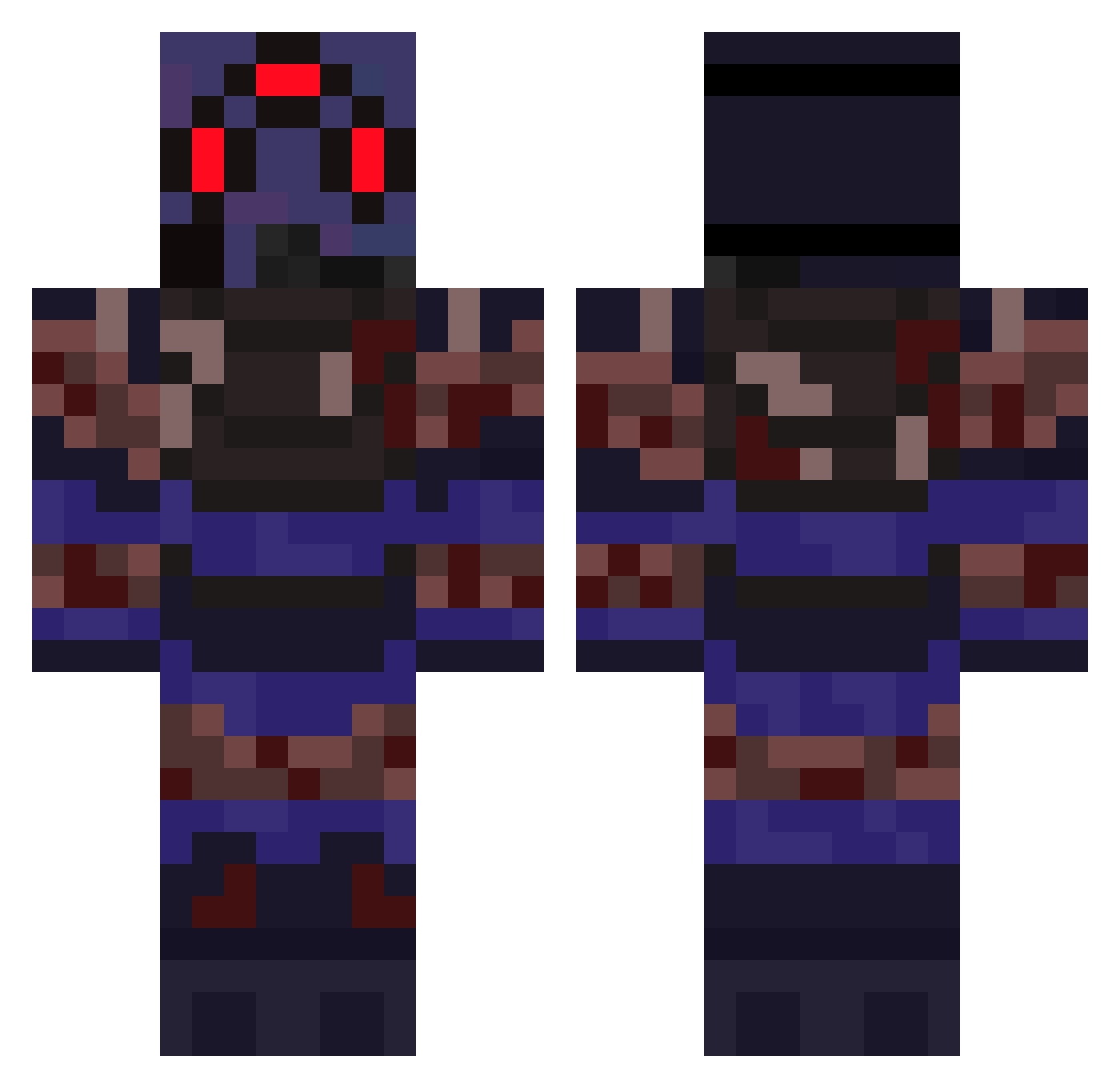 unlimitedbacon99 Minecraft skin, front and back view