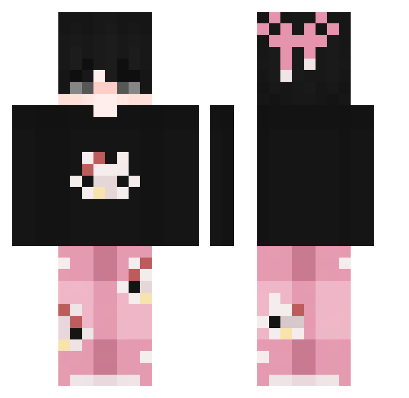 AkatsukiIlin Minecraft skin, front and back view
