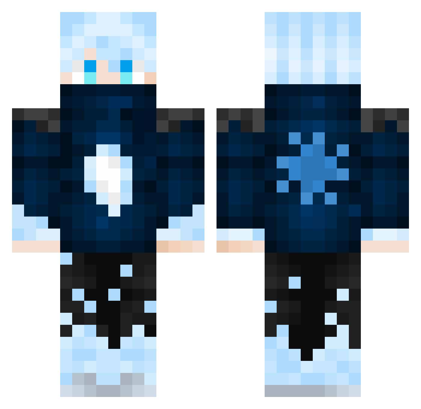 Porch_Combackz_ Minecraft skin, front and back view