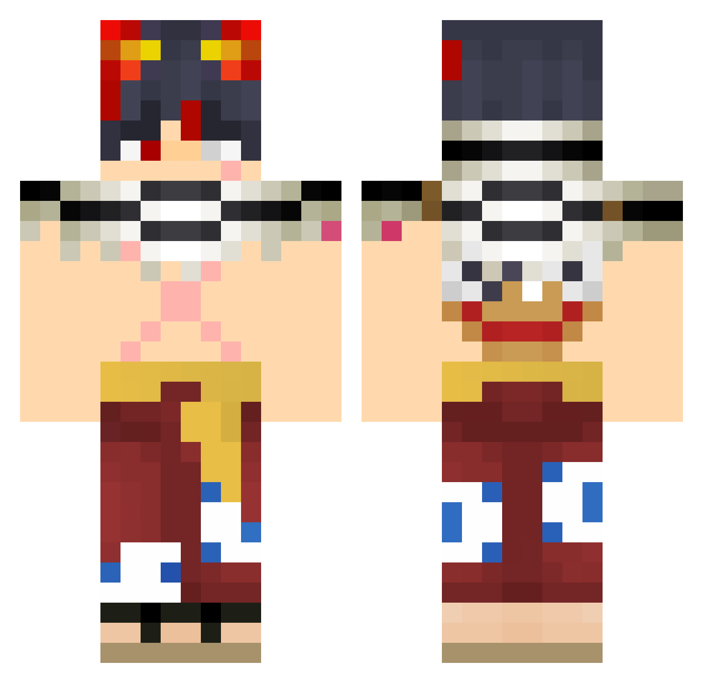 Shaaxy_ Minecraft skin, front and back view