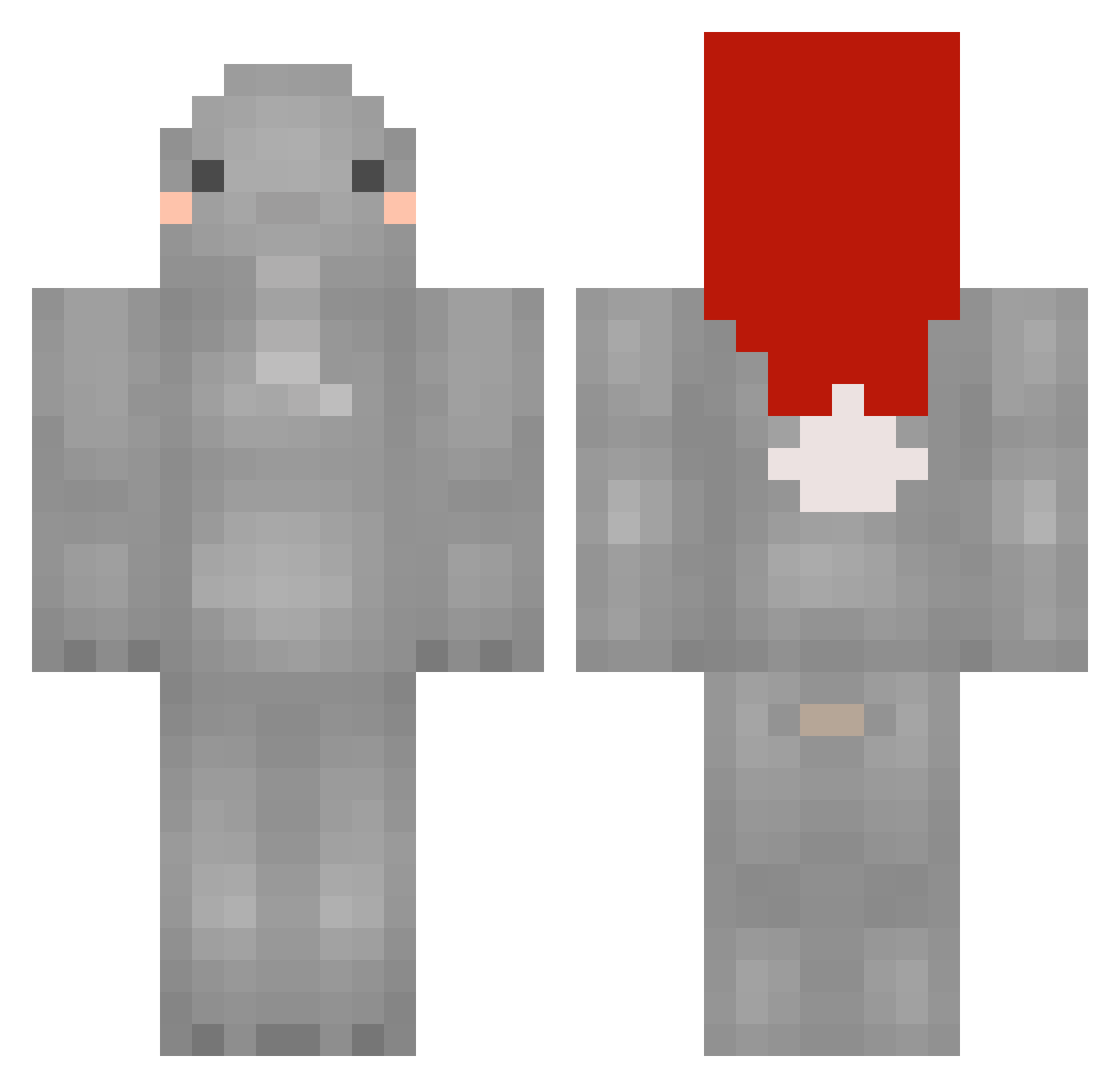 mythicalant56 Minecraft skin, front and back view