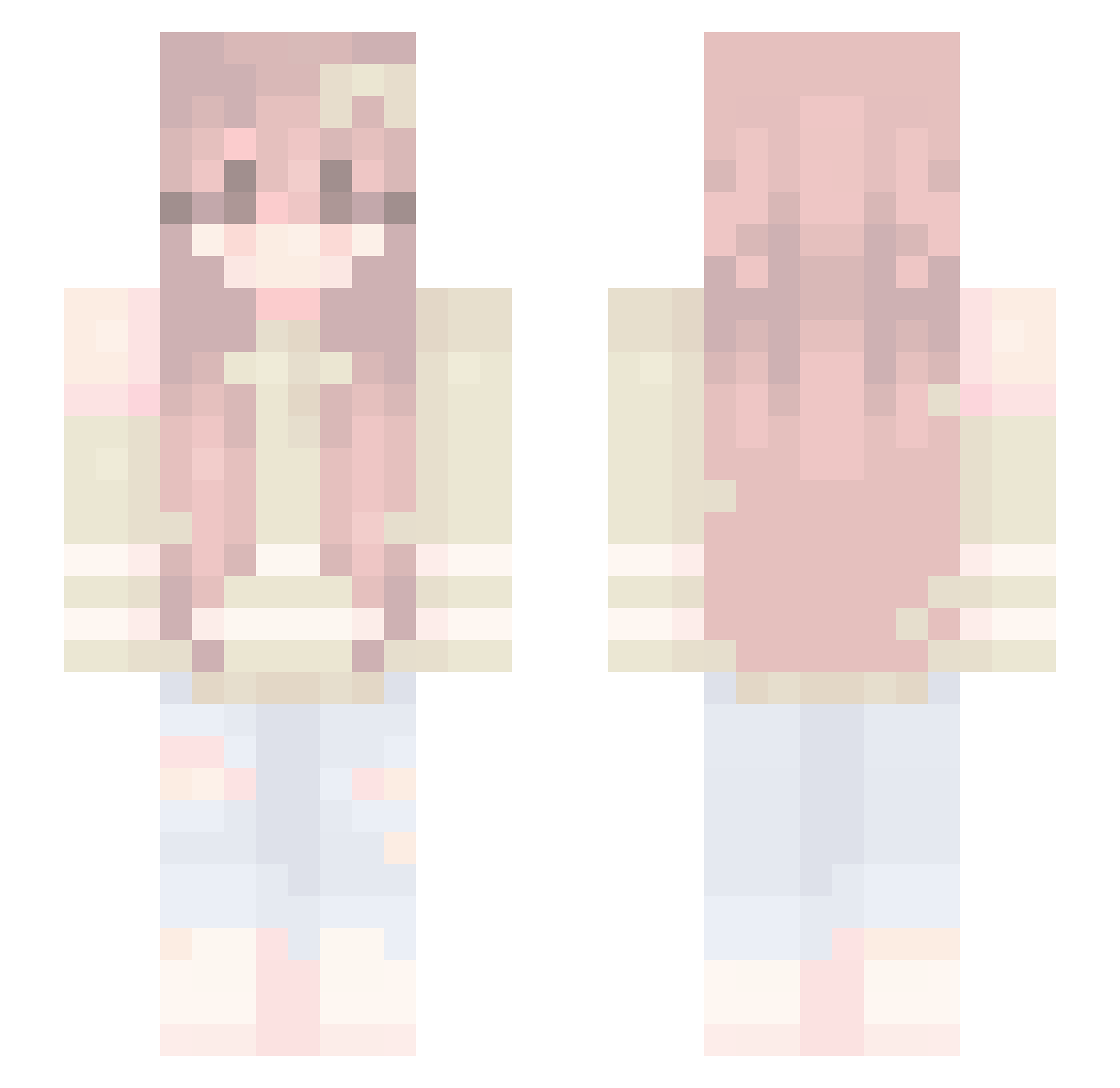 Omnipraesend Minecraft skin, front and back view