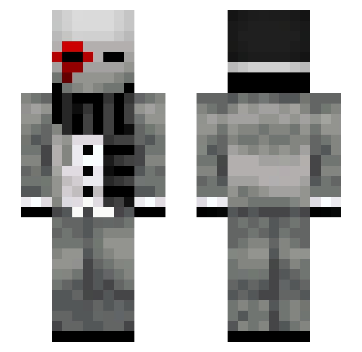 strxkee1 Minecraft skin, front and back view