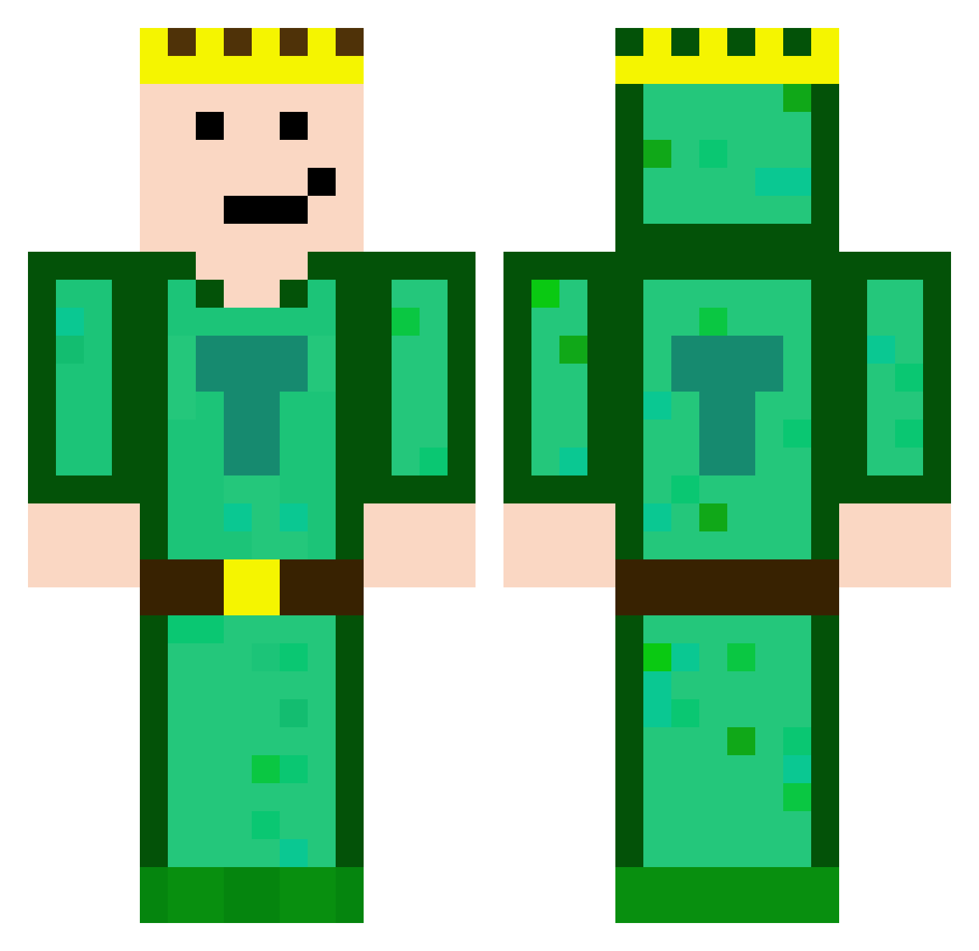 Buraj43 Minecraft skin, front and back view