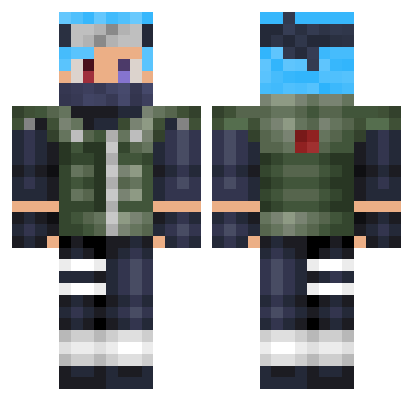 Cococrazy425 Minecraft skin, front and back view
