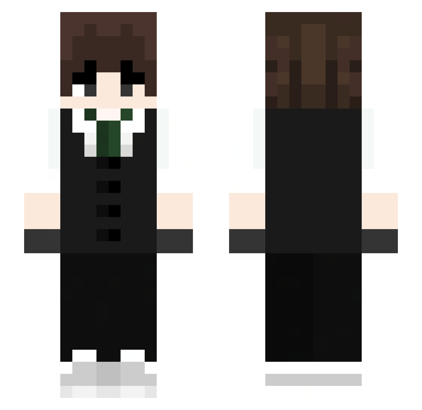 SuperEmaJava Minecraft skin, front and back view