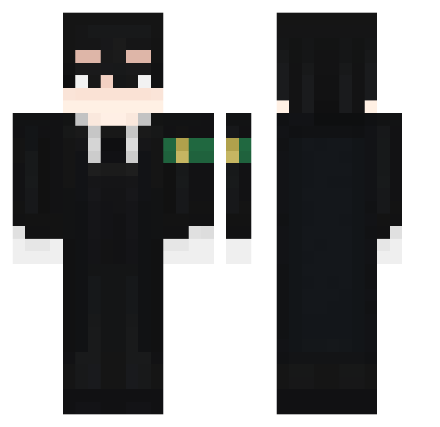 IndominusRexx56 Minecraft skin, front and back view