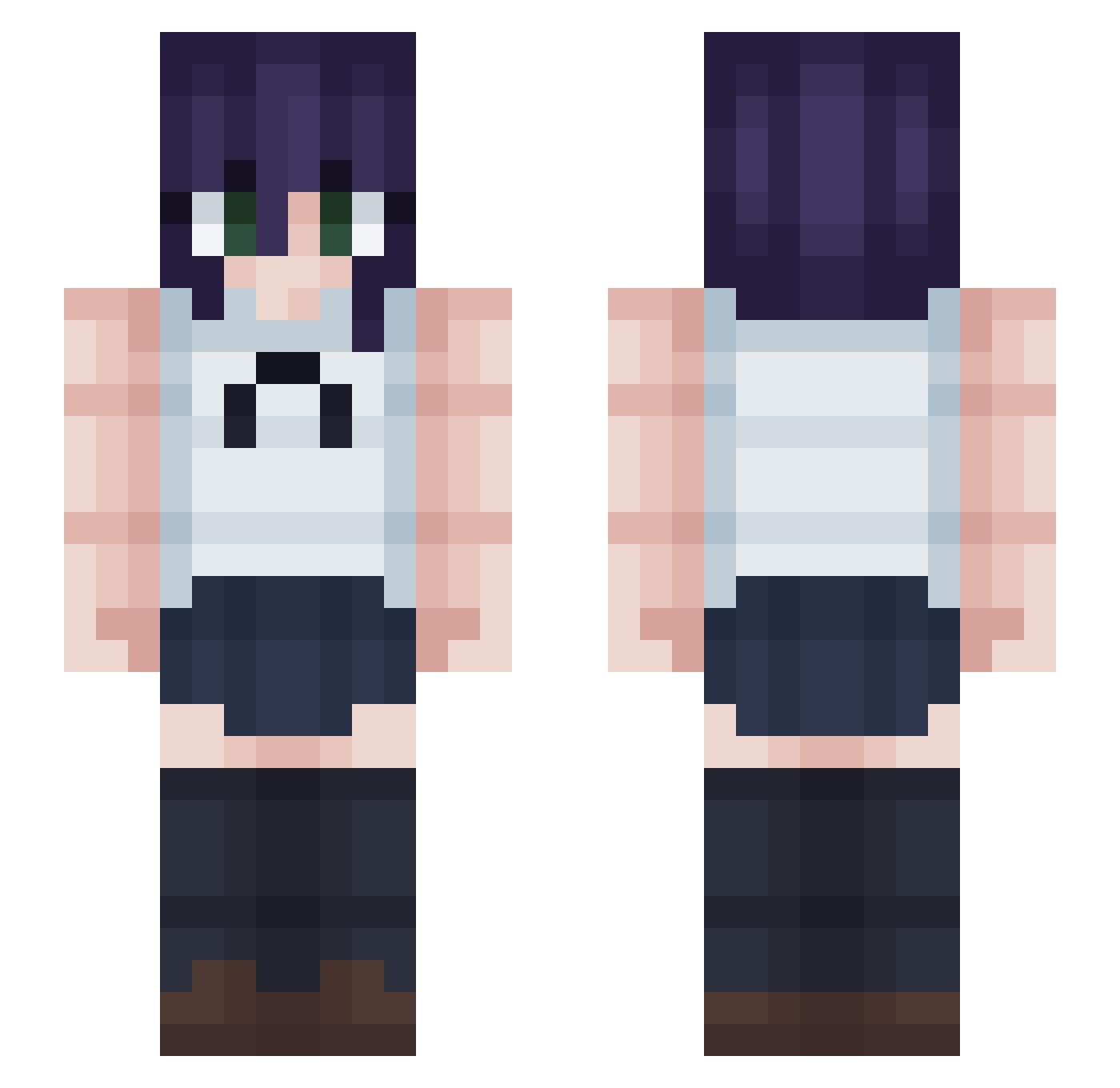 1alta Minecraft skin, front and back view
